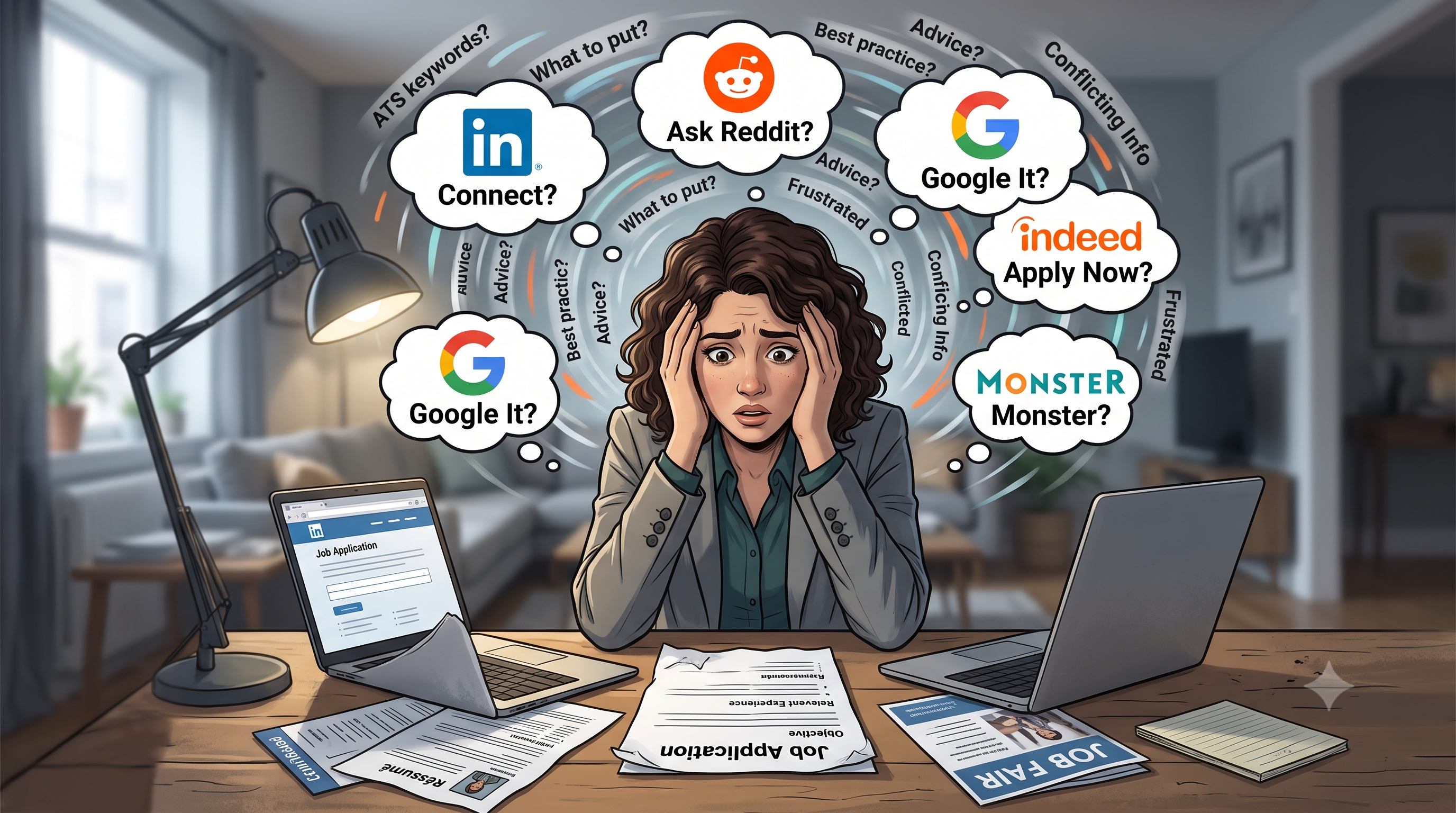Overwhelmed by the job search landscape.