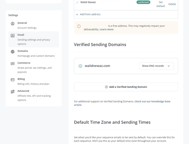 Verify domain