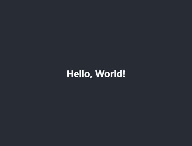 Hello World message