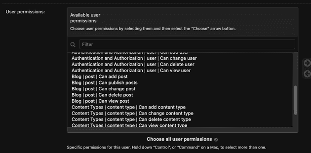 Model custom permissions